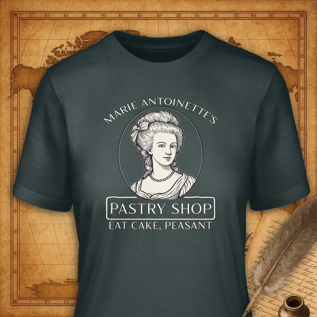 Marie Antoinette's Pastry Shop T-Shirt-T-Shirt-My Store-Forest Green-S-Ink and Empire