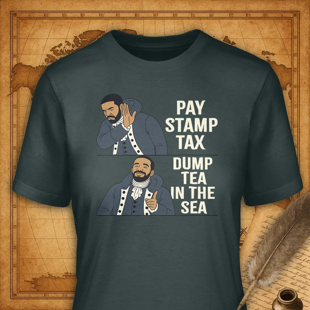 Dump Tea in the Sea T-Shirt-T-Shirt-My Store-Forest Green-S-Ink and Empire