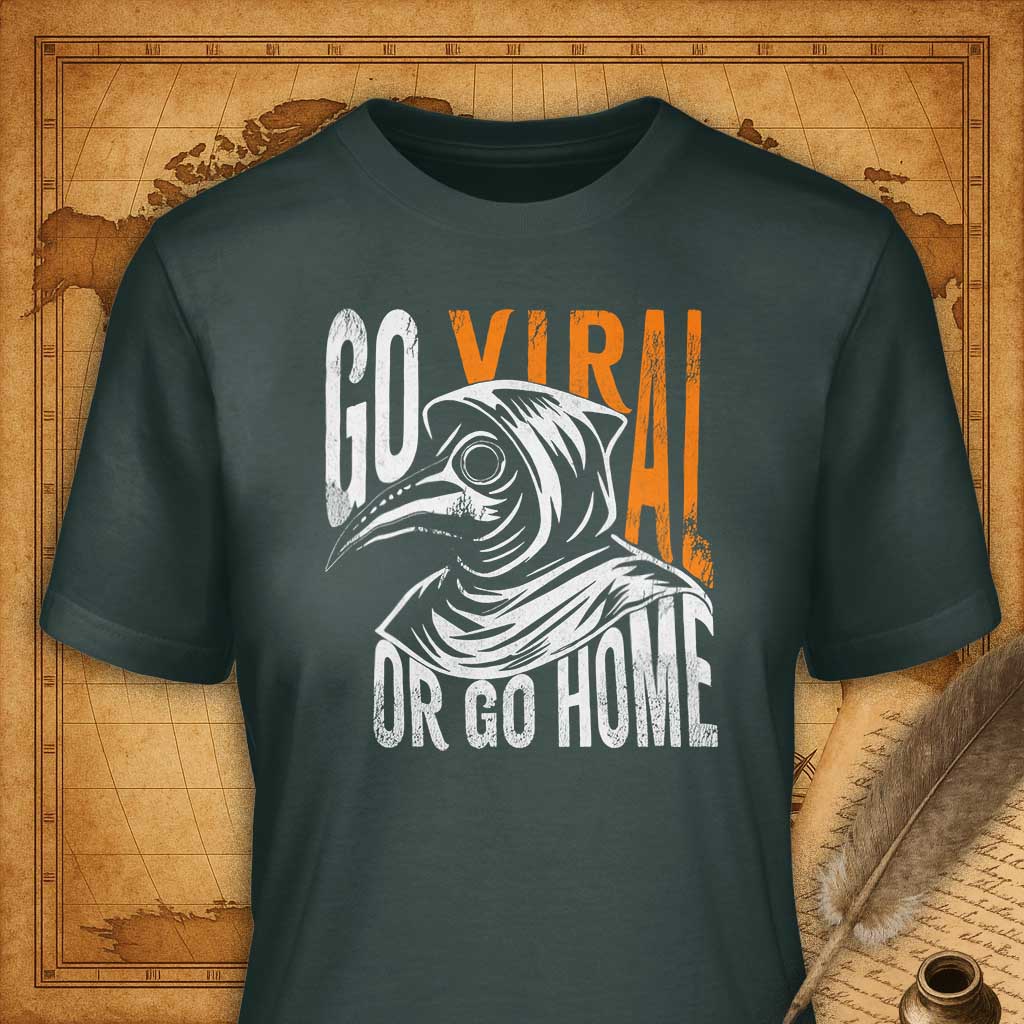 Go Viral or Go Home T-Shirt-T-Shirt-My Store-Forest Green-S-Ink and Empire