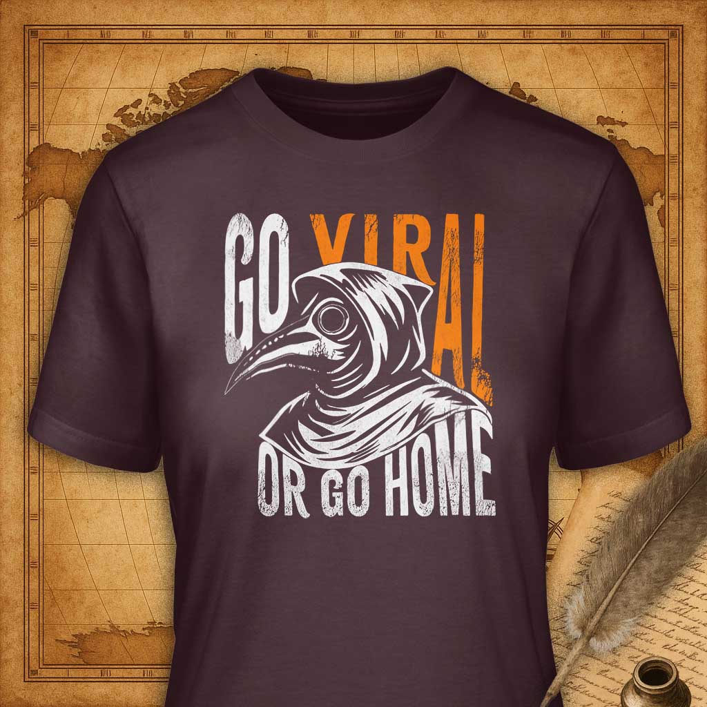 Go Viral or Go Home T-Shirt-T-Shirt-My Store-Maroon-S-Ink and Empire