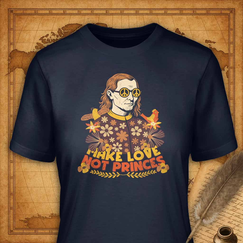 Make Love Not Princes T-Shirt-T-Shirt-My Store-Navy-S-Ink and Empire