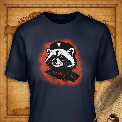 Raccoon Che T-Shirt-T-Shirt-My Store-Navy-S-Ink and Empire