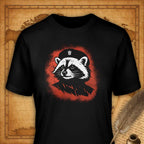 Raccoon Che T-Shirt-T-Shirt-My Store-Black-S-Ink and Empire