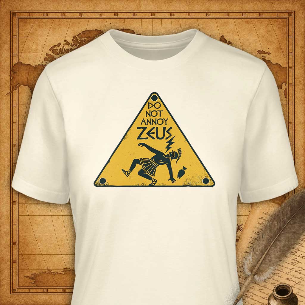 Do not annoy Zeus T-Shirt-T-Shirt-My Store-Natural-S-Ink and Empire