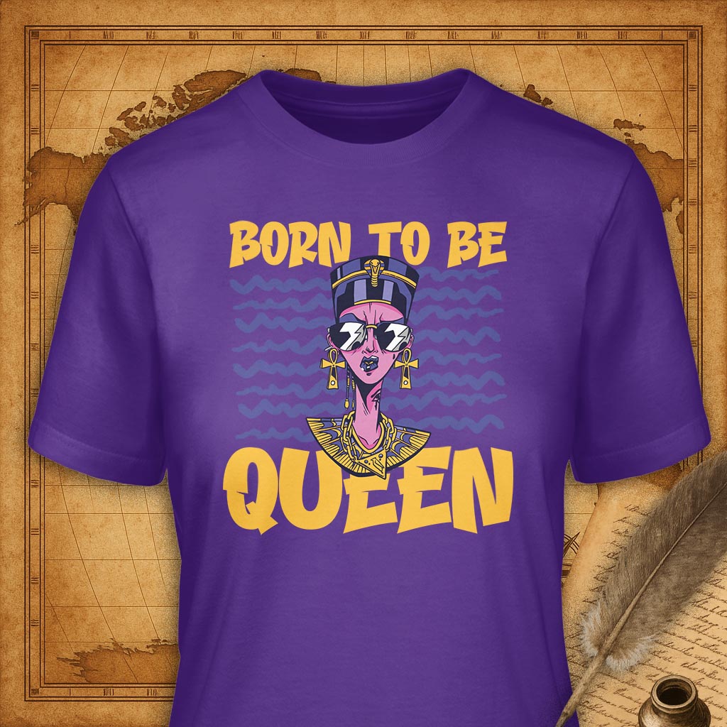 Born to be Queen T-Shirt-T-Shirt-My Store-Purple-S-Ink and Empire