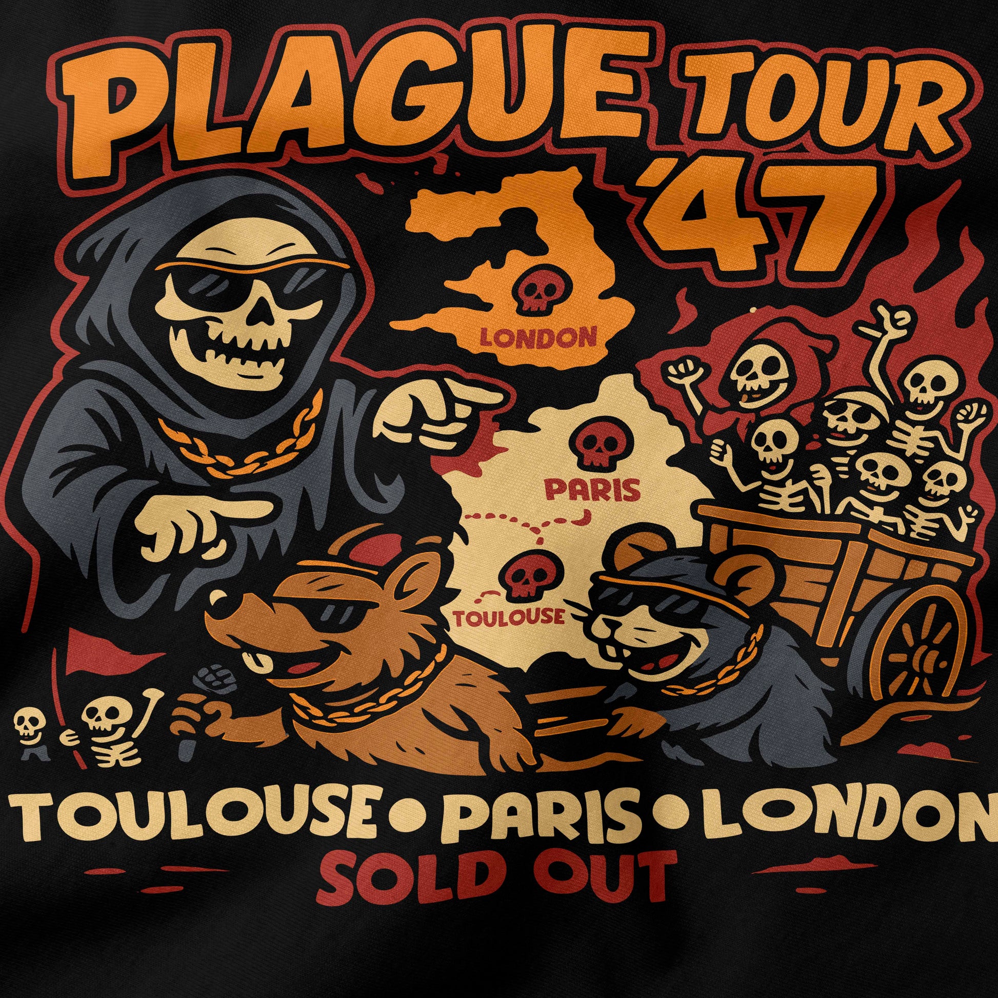 Plague Tour '47 T-Shirt-T-Shirt-My Store-Ink and Empire