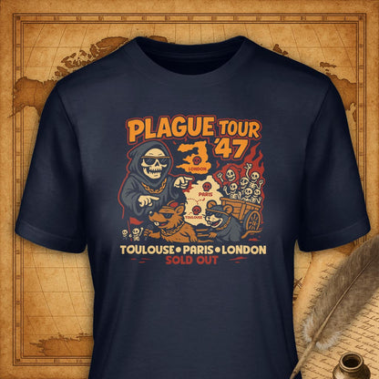Plague Tour '47 T-Shirt-T-Shirt-My Store-Navy-S-Ink and Empire