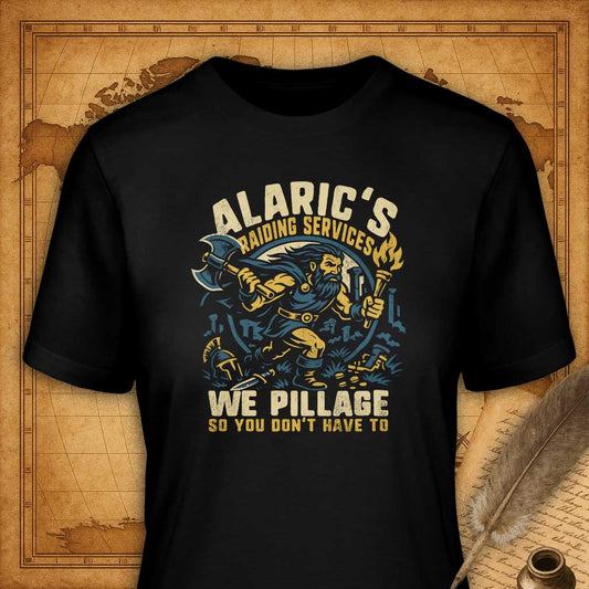 Alaric Raiding Services T-Shirt-T-Shirt-My Store-Black-S-Ink and Empire