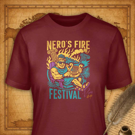 Nero's Fire Festival T-Shirt-T-Shirt-My Store-Cardinal-S-Ink and Empire