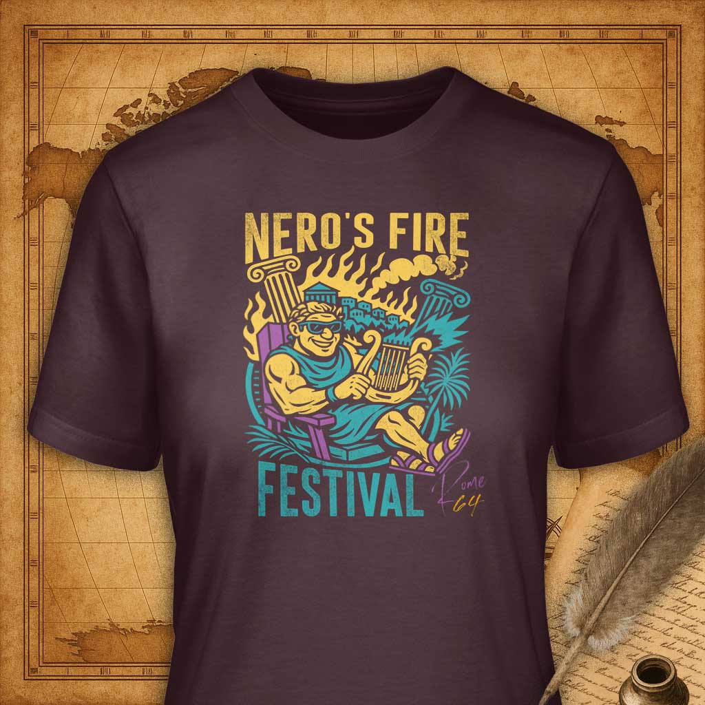 Nero's Fire Festival T-Shirt-T-Shirt-My Store-Maroon-S-Ink and Empire