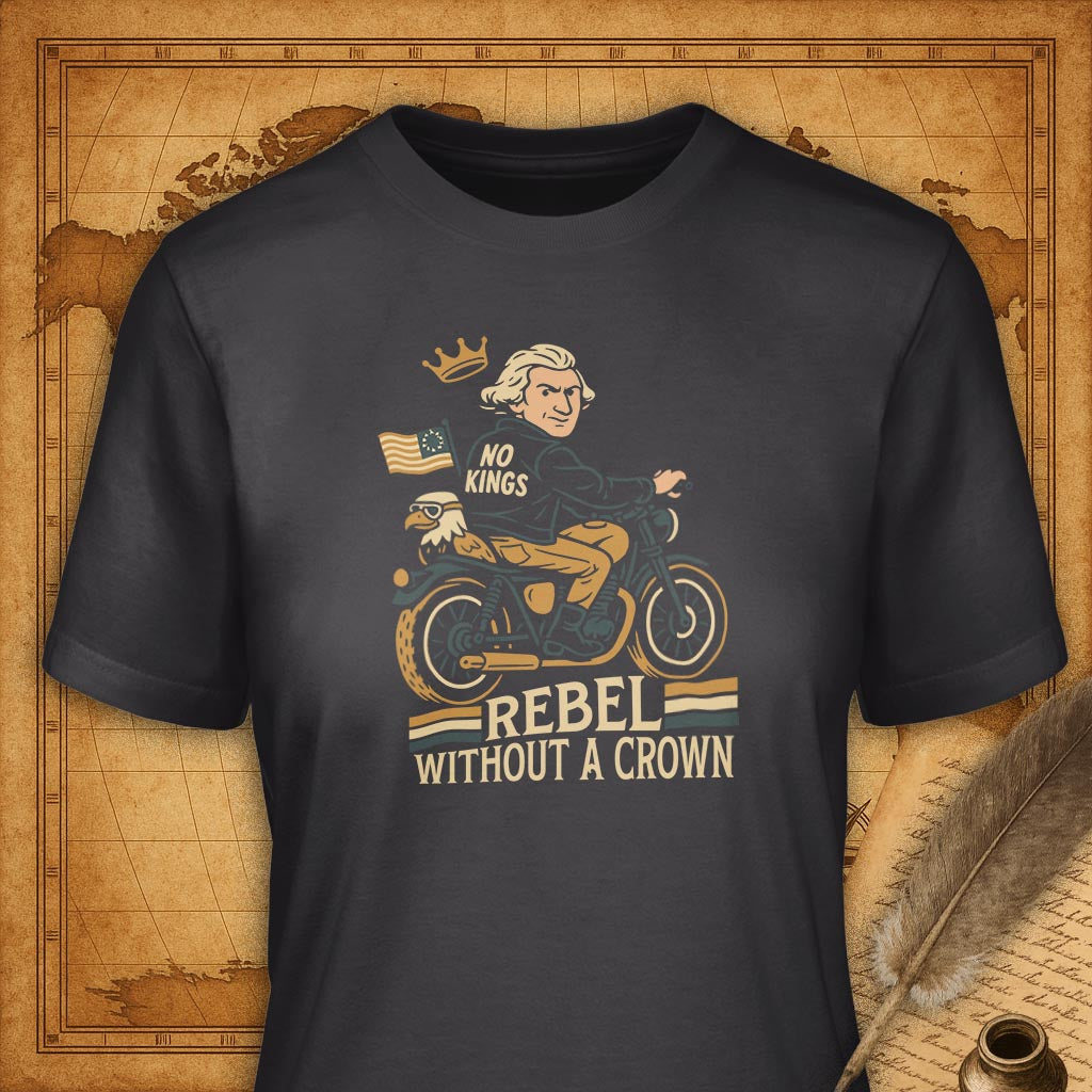 Rebel without a crown T-Shirt-T-Shirt-My Store-Dark Grey-S-Ink and Empire