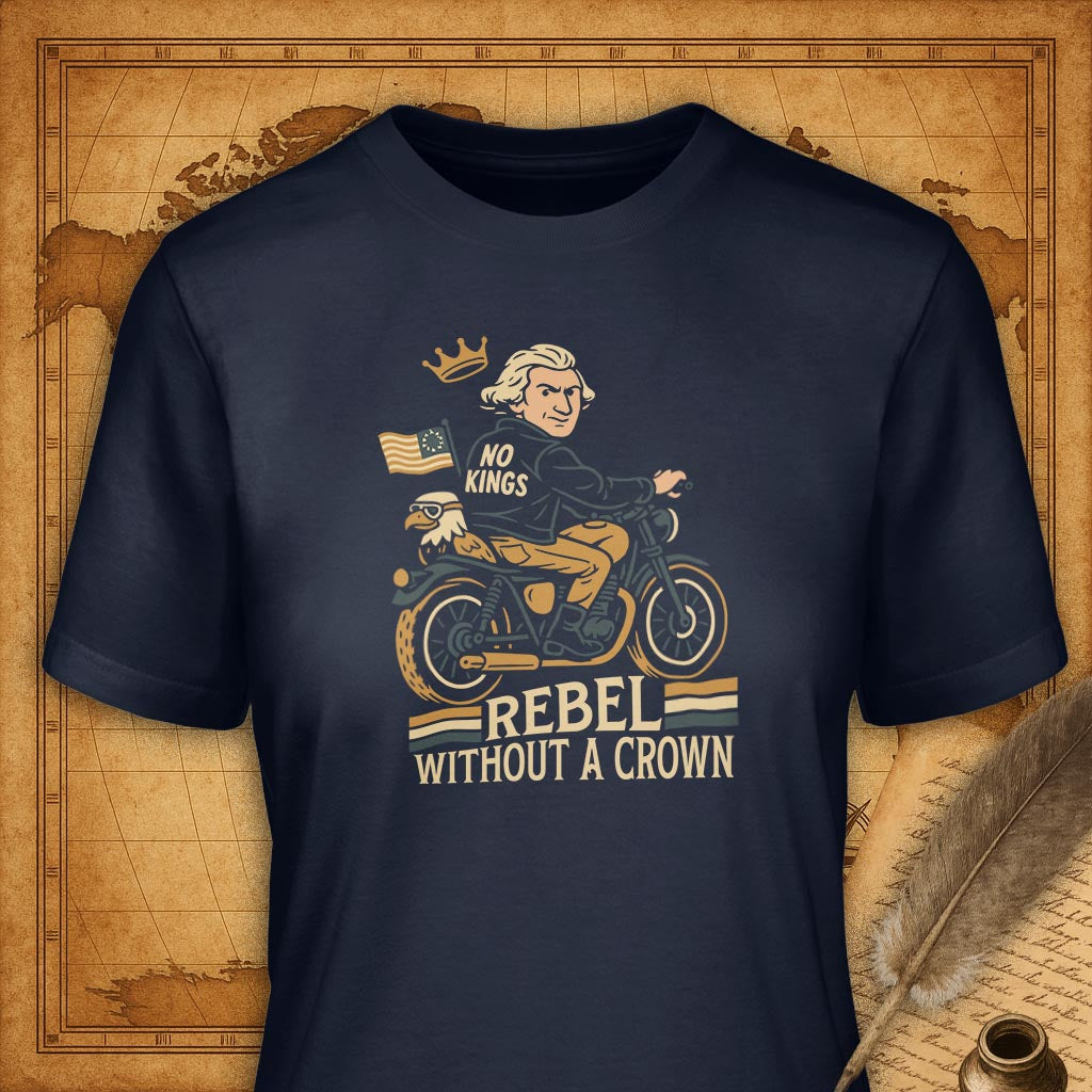 Rebel without a crown T-Shirt-T-Shirt-My Store-Navy-S-Ink and Empire