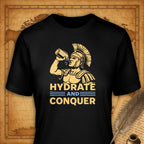 Hydrate and Conquer T-Shirt-T-Shirt-My Store-Black-S-Ink and Empire
