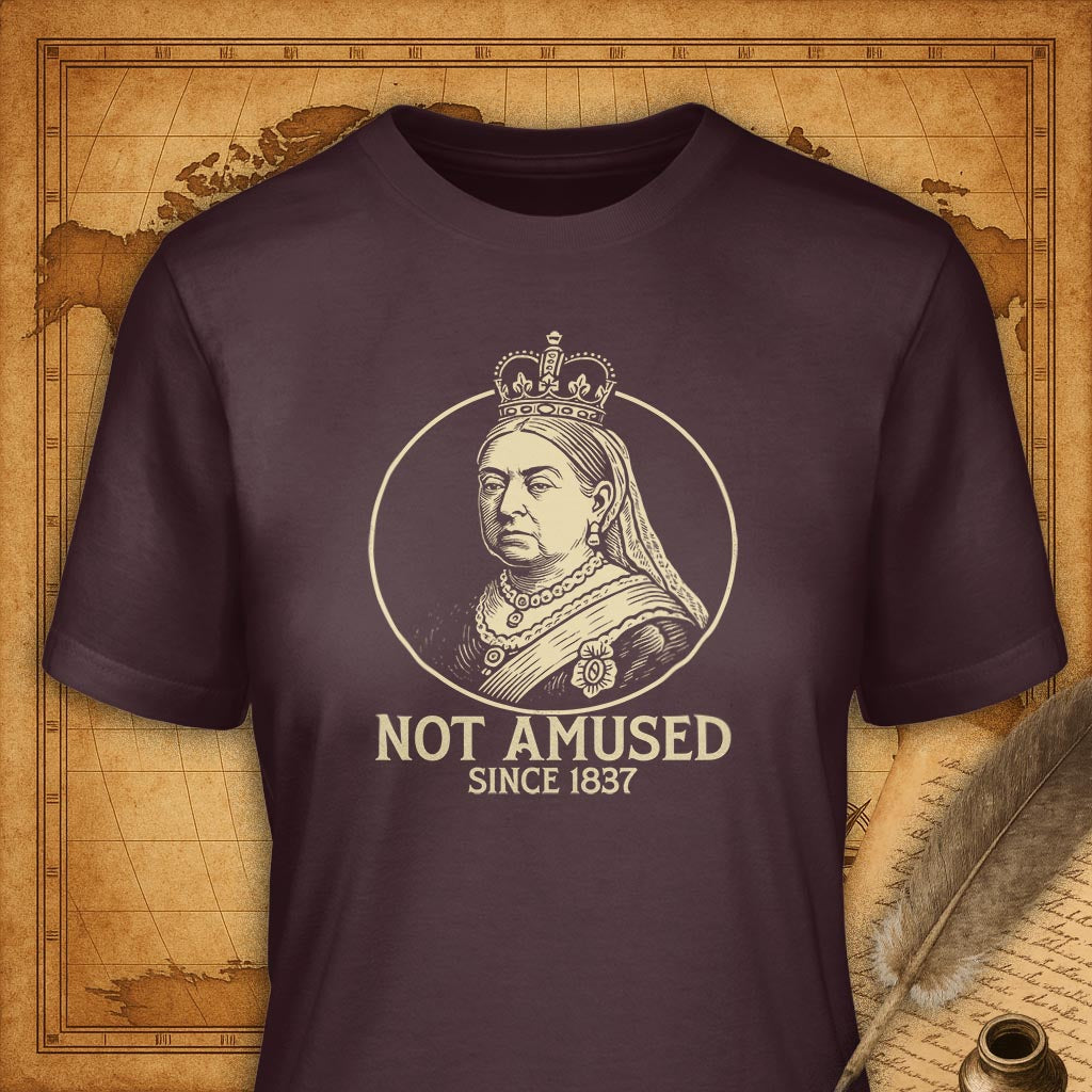 Not Amused T-Shirt-T-Shirt-My Store-Maroon-S-Ink and Empire