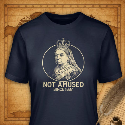 Not Amused T-Shirt-T-Shirt-My Store-Navy-S-Ink and Empire