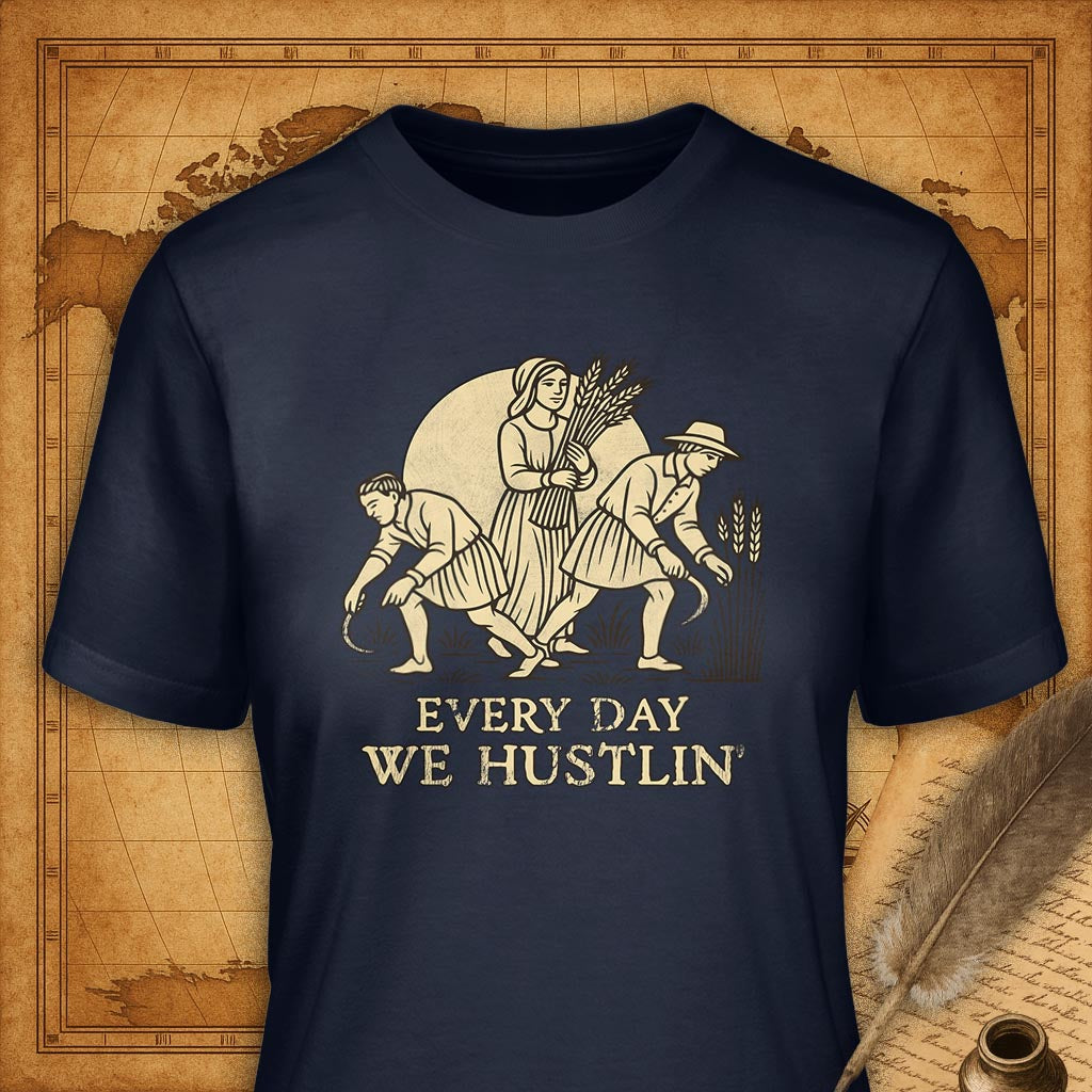 Every day we hustlin' T-Shirt-T-Shirt-My Store-Navy-S-Ink and Empire