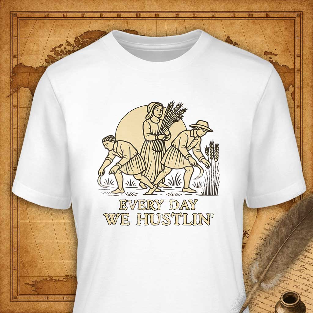Every day we hustlin' T-Shirt-T-Shirt-My Store-White-S-Ink and Empire