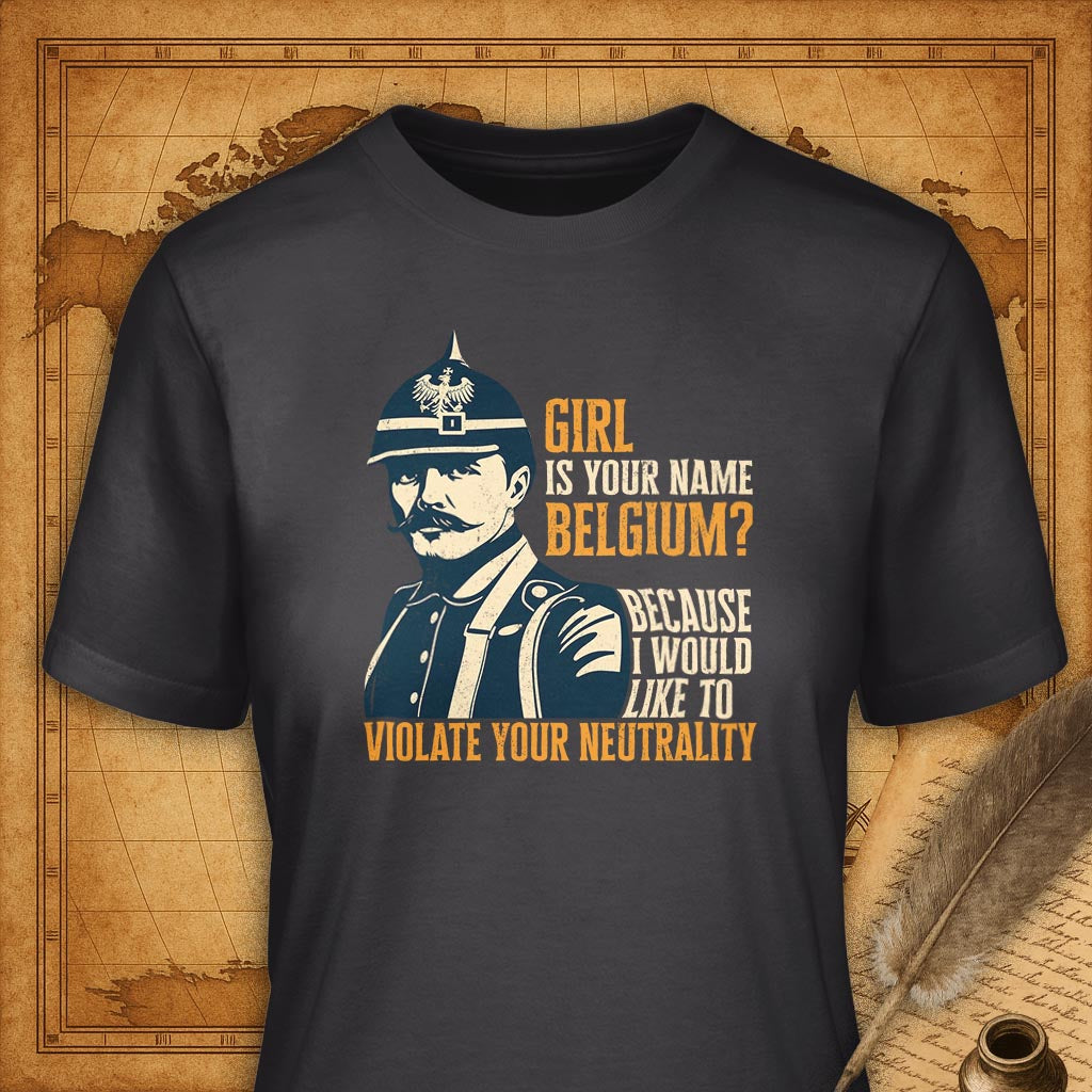 Girl are you Belgium? T-Shirt-T-Shirt-My Store-Dark Grey-S-Ink and Empire