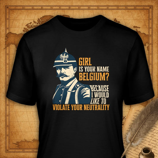 Girl are you Belgium? T-Shirt-T-Shirt-My Store-Black-S-Ink and Empire