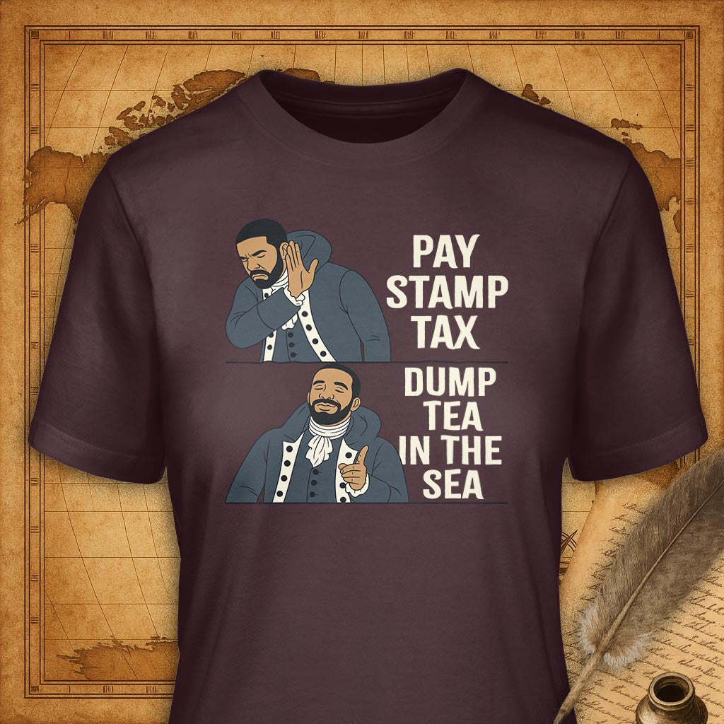 Dump Tea in the Sea T-Shirt-T-Shirt-My Store-Maroon-S-Ink and Empire
