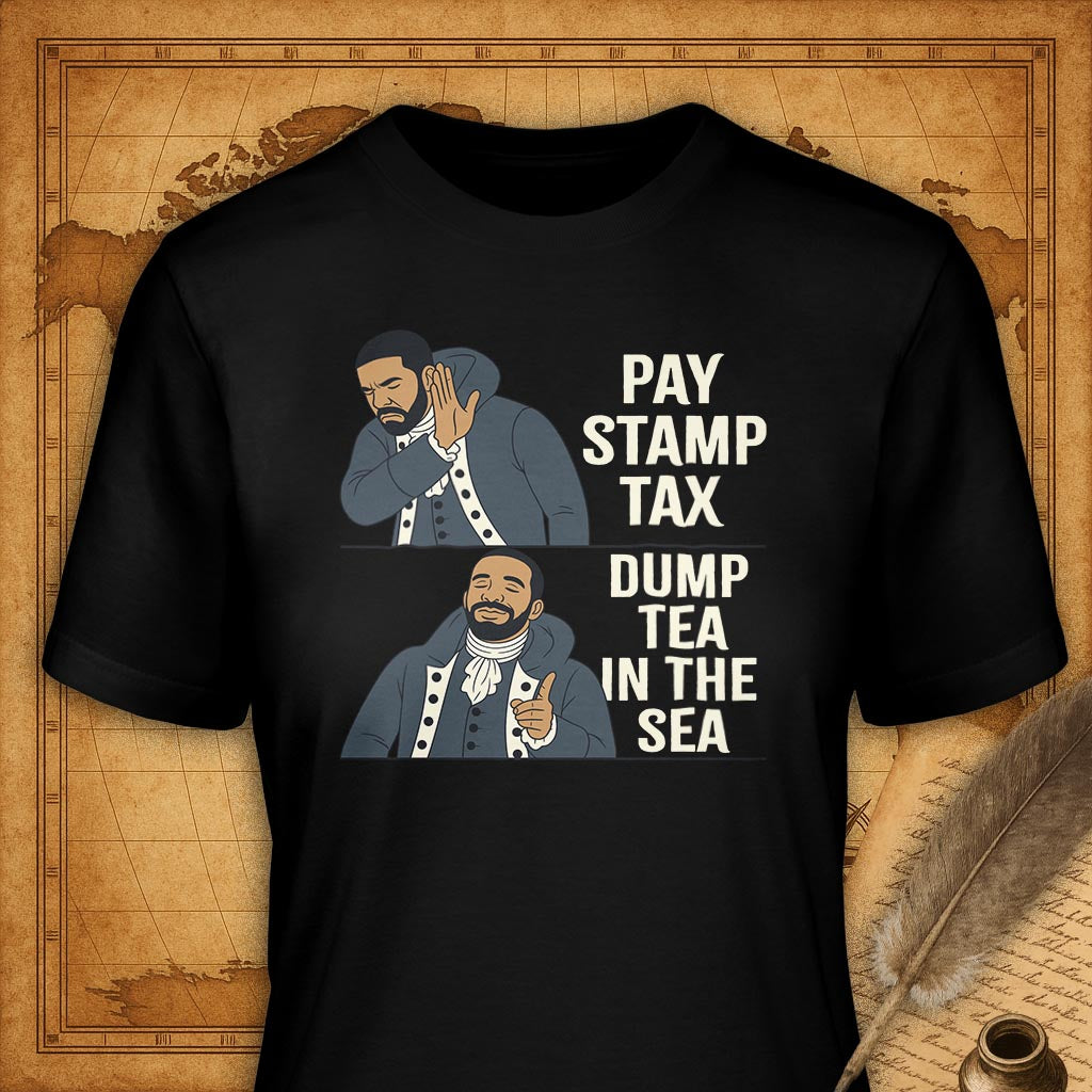 Dump Tea in the Sea T-Shirt-T-Shirt-My Store-Black-S-Ink and Empire