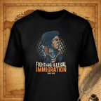 Fighting Illegal Immigration since 1620 T-Shirt-T-Shirt-My Store-Black-S-Ink and Empire