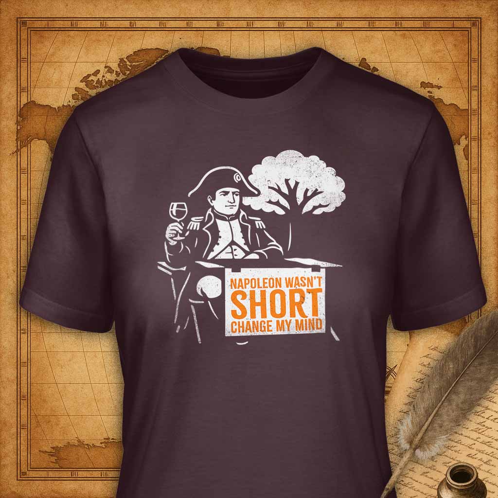 Napoleon wasn't short T-Shirt-T-Shirt-My Store-Maroon-S-Ink and Empire