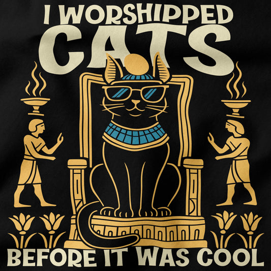 I worshiped cats before it was cool T-Shirt-T-Shirt-My Store-Ink and Empire