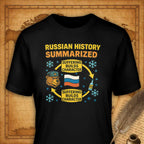 Russian History Summarized T-Shirt-T-Shirt-My Store-Black-S-Ink and Empire