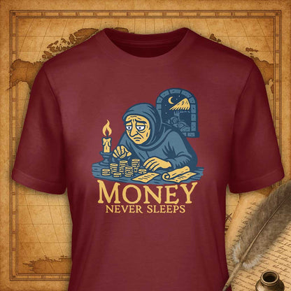 Money never sleeps T-Shirt-T-Shirt-My Store-Cardinal-S-Ink and Empire