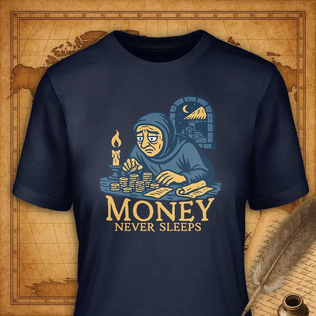 Money never sleeps T-Shirt-T-Shirt-My Store-Vintage Black-S-Ink and Empire