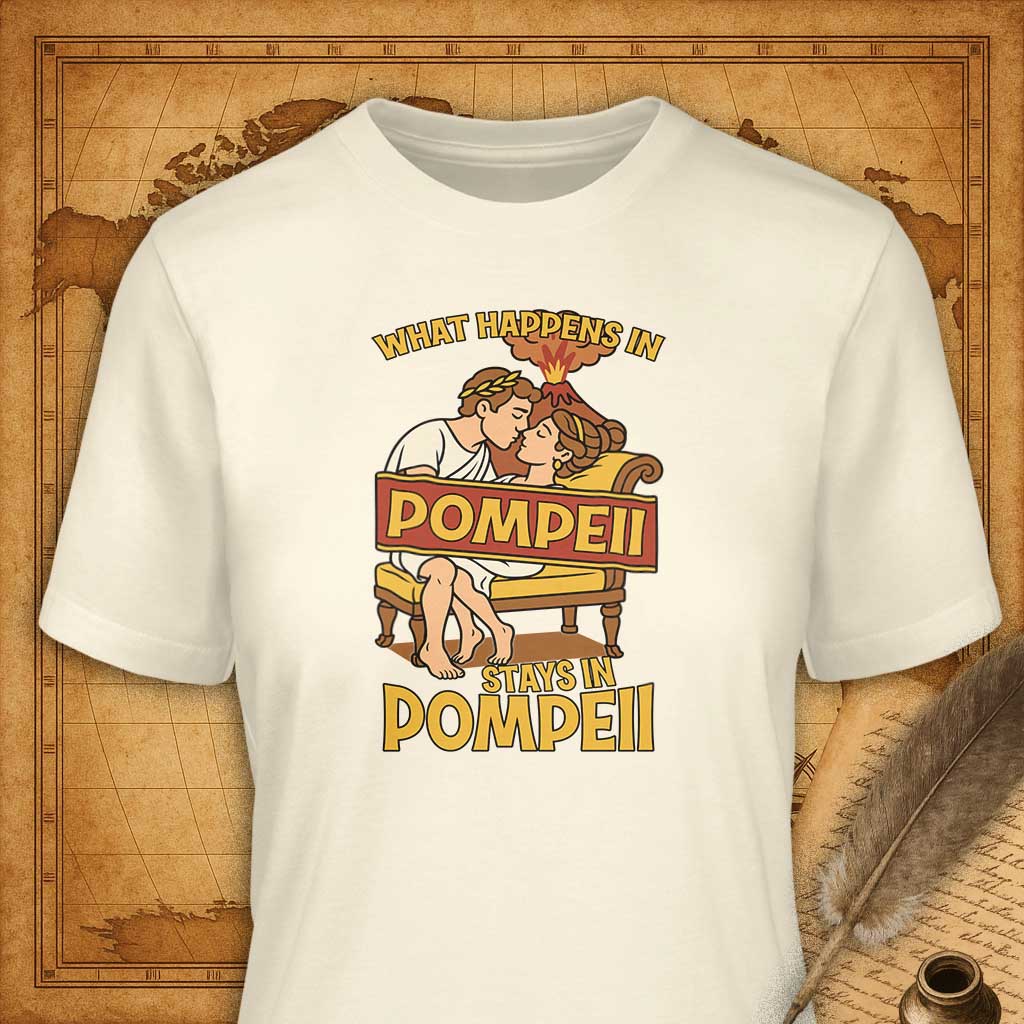 What happens in Pompeii stays in Pompeii T-Shirt-T-Shirt-My Store-Natural-S-Ink and Empire