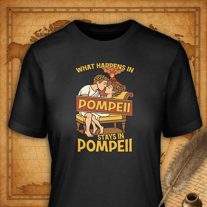 What happens in Pompeii stays in Pompeii T-Shirt-T-Shirt-My Store-Vintage Black-S-Ink and Empire