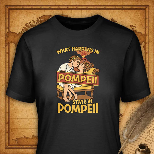 What happens in Pompeii stays in Pompeii T-Shirt-T-Shirt-My Store-Vintage Black-S-Ink and Empire