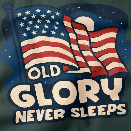 Old Glory Never Sleeps T-Shirt-T-Shirt-My Store-Ink and Empire