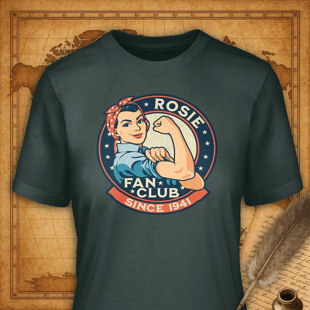 Rosie Fan Club – Since 1941 T-Shirt-T-Shirt-My Store-Forest Green-S-Ink and Empire