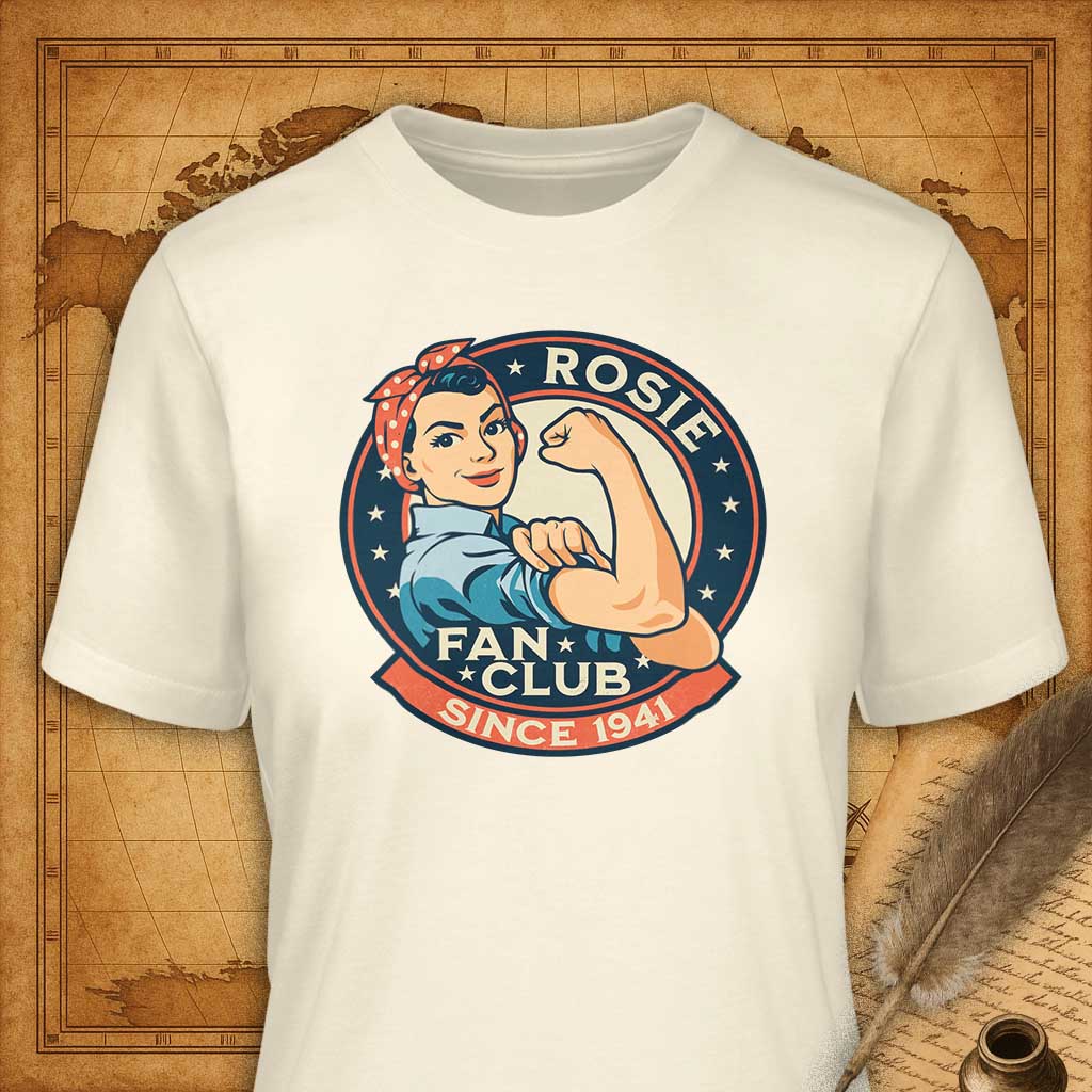 Rosie Fan Club – Since 1941 T-Shirt-T-Shirt-My Store-Natural-S-Ink and Empire