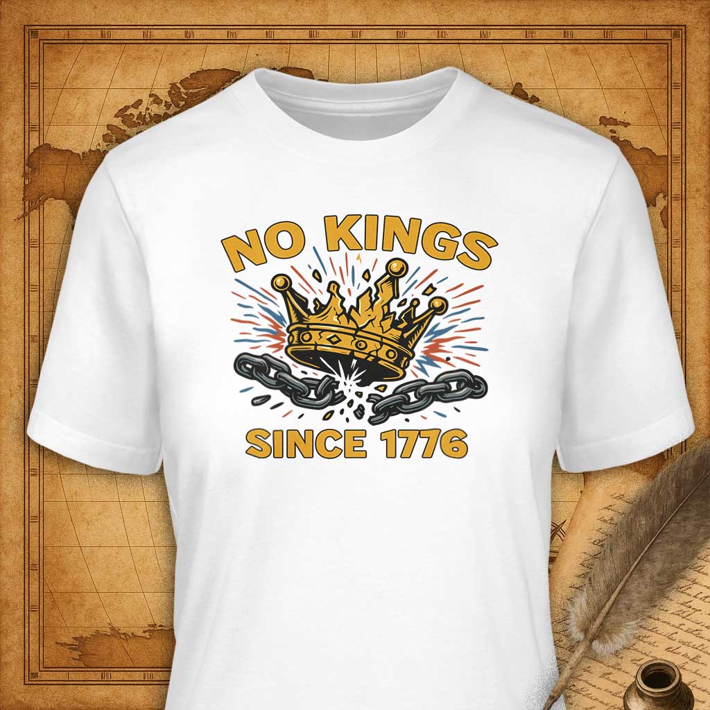 No kings since 1776 T-Shirt-T-Shirt-My Store-White-S-Ink and Empire