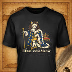 L'Etat, c'est Meow T-Shirt-T-Shirt-My Store-Vintage Black-S-Ink and Empire