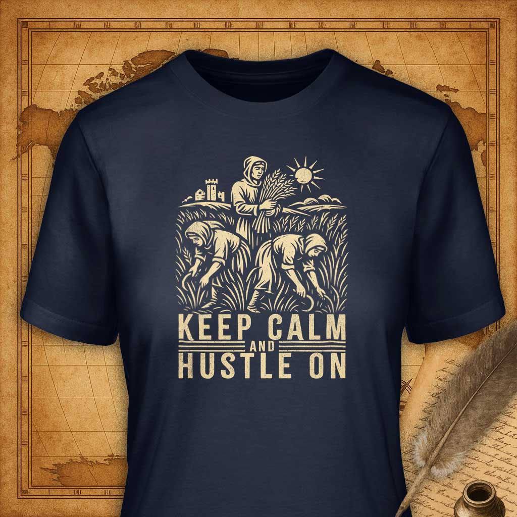 Keep calm and hustle on T-Shirt-T-Shirt-My Store-Navy-S-Ink and Empire