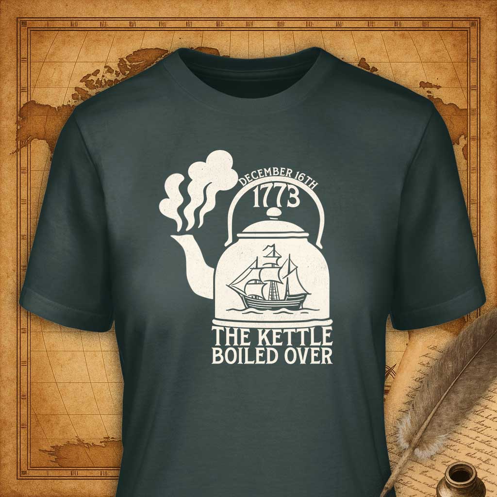 The day the kettle boiled over T-Shirt-T-Shirt-My Store-Forest Green-S-Ink and Empire