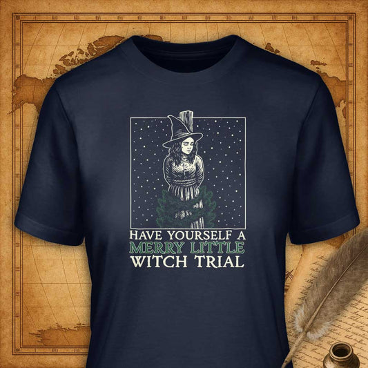 Have yourself a merry little witch trial T-Shirt-T-Shirt-My Store-Navy-S-Ink and Empire