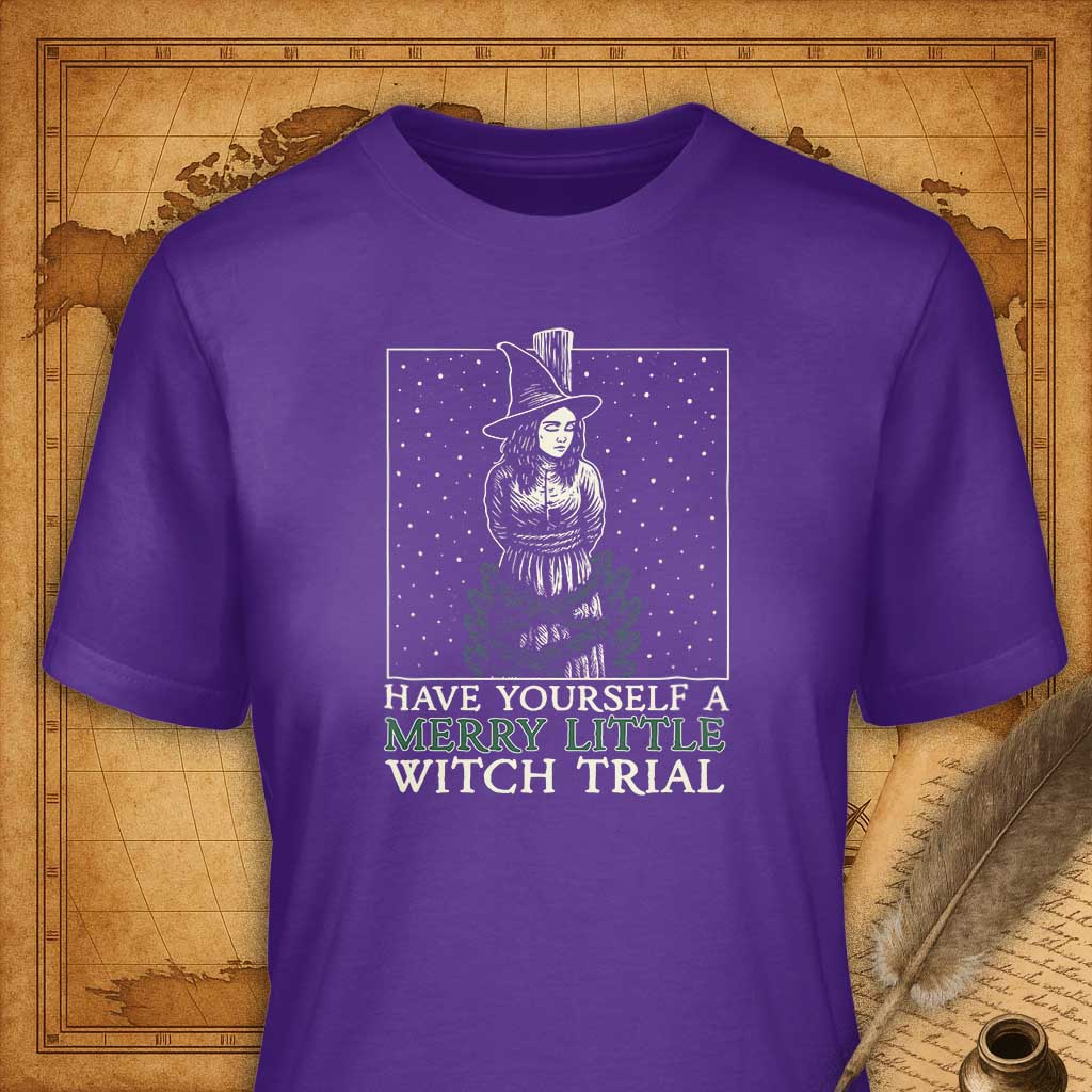 Have yourself a merry little witch trial T-Shirt-T-Shirt-My Store-Purple-S-Ink and Empire
