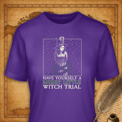 Have yourself a merry little witch trial T-Shirt-T-Shirt-My Store-Purple-S-Ink and Empire