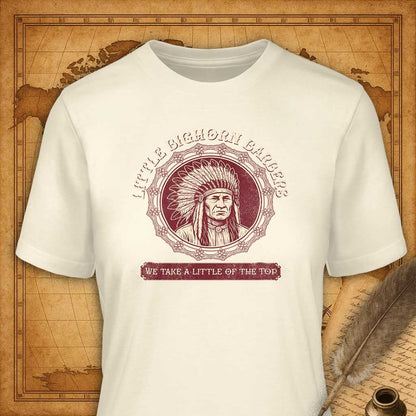 Little Bighorn Barbers T-Shirt-T-Shirt-My Store-Natural-S-Ink and Empire