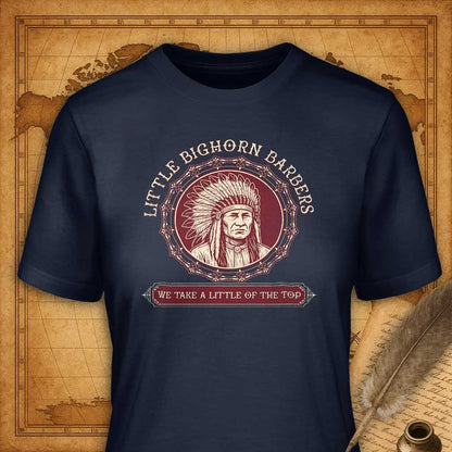 Little Bighorn Barbers T-Shirt-T-Shirt-My Store-Navy-S-Ink and Empire