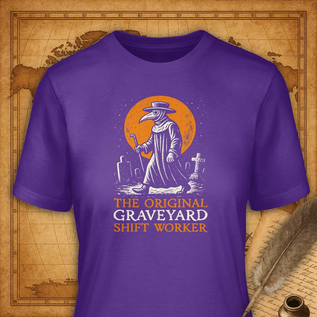 The original graveyard shirt worker T-Shirt-T-Shirt-My Store-Purple-S-Ink and Empire