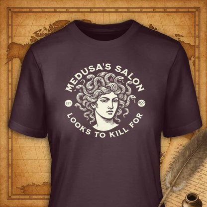 Medusa's Salon T-Shirt-T-Shirt-My Store-Maroon-S-Ink and Empire
