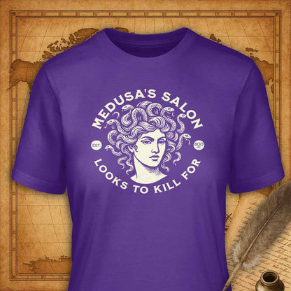 Medusa's Salon T-Shirt-T-Shirt-My Store-Purple-S-Ink and Empire