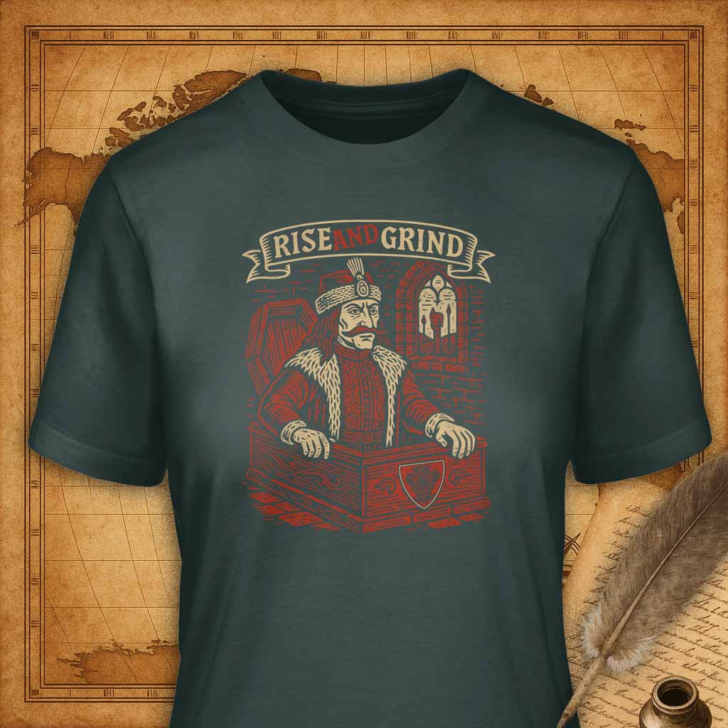 Rise and Grind Vlad the Impaler T-Shirt-T-Shirt-My Store-Forest Green-S-Ink and Empire